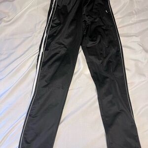 Men’s Cougar Black Track Pants with White Accents